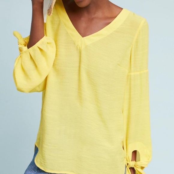 Anthropologie Maeve Draped V-Neck Blouse - Picture 1 of 8